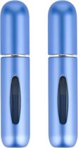 Mini Parfum Flesjes - 2-pack - Navulbaar - Reisflesjes - Parfumverstuiver - Mat Blauw