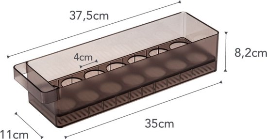Plateau à oeufs pour réfrigérateur Yamazaki - Tower - Noir