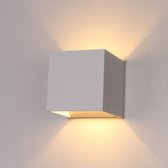 Wandlamp Kubus Wit - 12x12x12cm - excl. G9 - IP20 - Dimbaar > wandlamp wit | wandlamp binnen wit | wandlamp hal wit | wandlamp woonkamer wit | wandlamp slaapkamer wit | sfeer lamp wit | up and down wandlamp wit