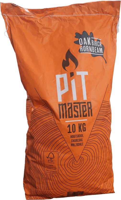 Pitmaster Oak Birch Hornbeam Houtskool 10 kg van Dammers — afbeelding 2