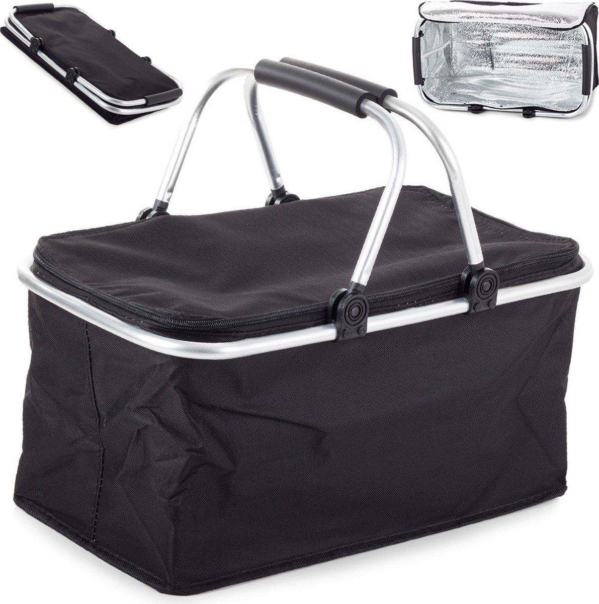 Geïsoleerde Picknickmand – 30L Opvouwbare Koeltas – Thermische Mand – Strand, Camping