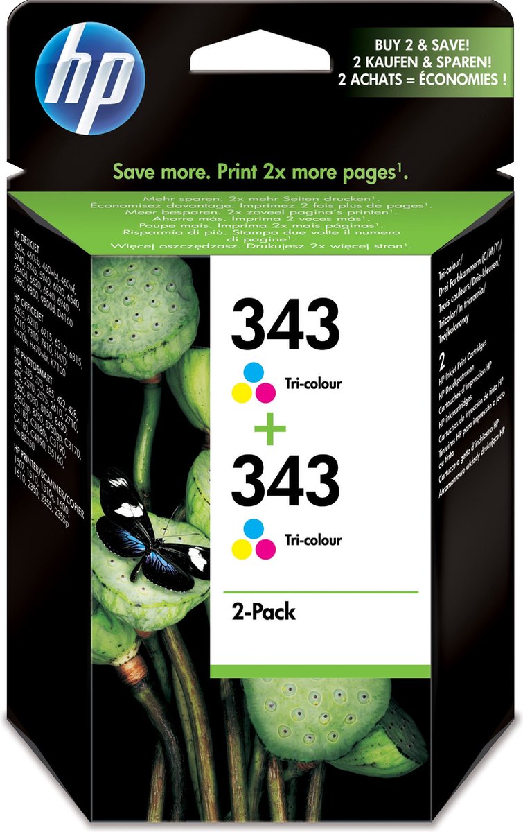HP 343 - Inktcartridge / Kleur / 2-pack (CB332EE)