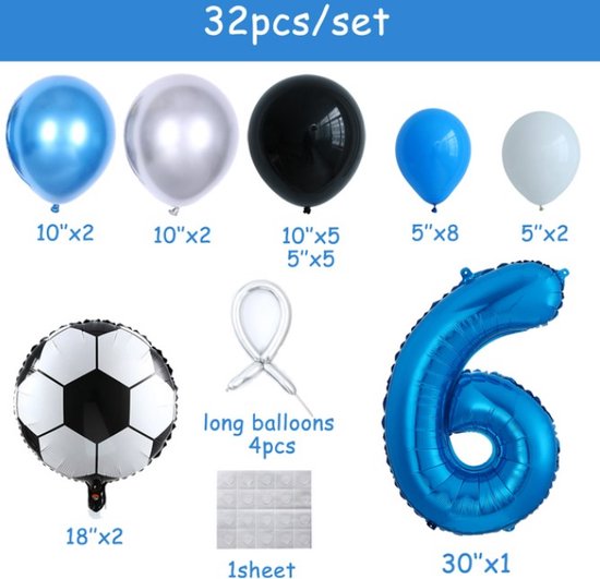 Voetbal Ballonnen - Cijfer Ballon 17 Jaar - Snoes - Megapakket - set Voetbal Ballonnen - Cijfer Ballon 17 Jaar - Snoes - Megapakket - set