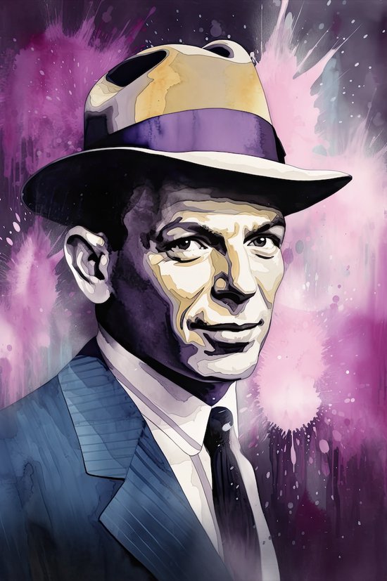 Frank Sinatra Poster - Art Portrait - Haute Qualité - 51x71 - Convient pour l'encadrement