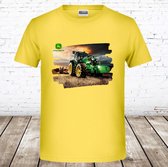 Trekker shirt kind John Deere geel -James & Nicholson-98/104-t-shirts jongens