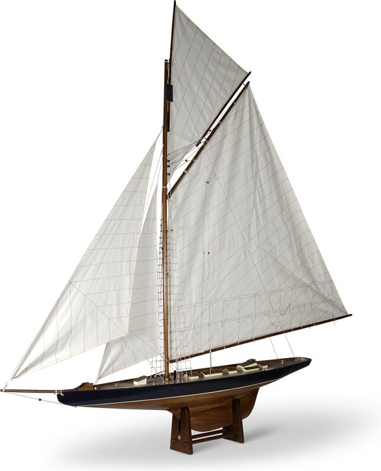 Authentic Models - America's Cup Columbia 1901, Large - boot - schip - miniatuur zeilboot - Miniatuur schip - zeilboot decoratie - Woonkamer decoratie
