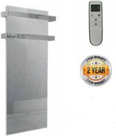 Spiegel infrarood badkamer verwarmingspaneel / handdoekverwarming | inclusief afstandsbediening | infrarood | 800 Watt | 60x120 CM | Alkari