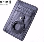 AirTag wallet kaarthouder pasjes - portemonnee - dames - heren - RFID beveiliging - bankpas beschermhoesje - Carbon Fiber zwart - ultra dun - Pasjeshouder - 8 pasjes
