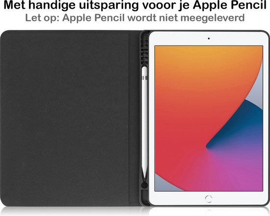 iPad 10.2 2021 Case Book Case Luxe Cover Case With Cutout Apple Pencil - iPad 10.2 2021 Cover Bookcase - Bleu clair