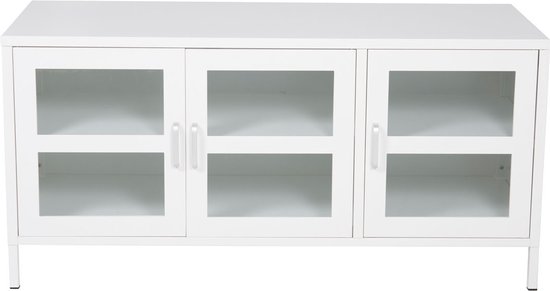 Acero TV-meubel 2 deuren, 2 laden, wit.