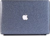 Lunso Geschikt voor MacBook Air 13 inch (2018-2019) cover hoes - case - Glitter blauw
