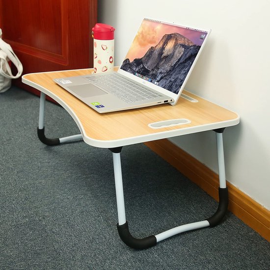 Table de lit pour ordinateur portable, table de bureau pliable avec porte-gobelet,...  | bol.com