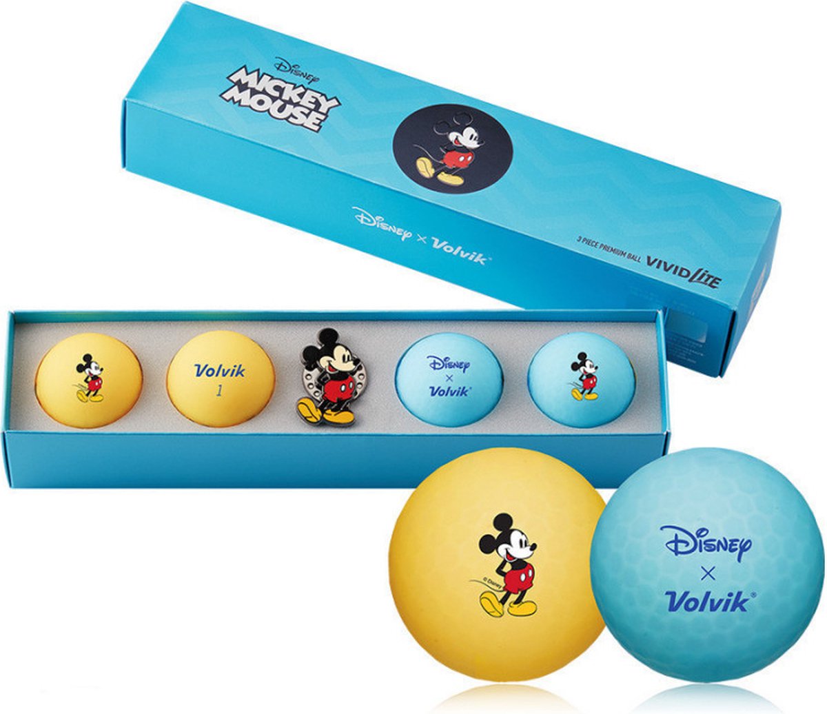 Volvik Vivid Lite - Mickey Mouse golfballen - 4 stuks - golf accessoires