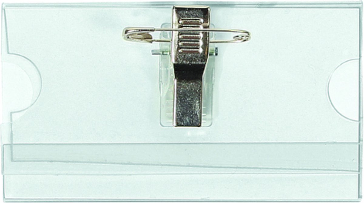 Badge Quantore met clip en speld 4x7.5cm
