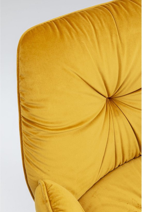 Chaise de salle à manger avec accoudoirs Kare Mila Yellow