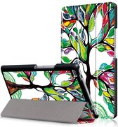 3-Vouw kleurrijke boom stand flip hoes Lenovo Tab 4 8