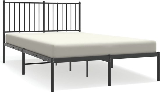 Metalen bedframe Apolda met bedbodem wit 90x200 cm | premiumXL