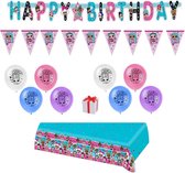 Unique - L.O.L. Surprise Verjaardag Set! - LOL Surprise - Slinger - Vlaggenlijn - Ballonnen - Tafelkleed - Verjaardag - Kinderfeestje - Kinderen - Versiering - Decoratie.