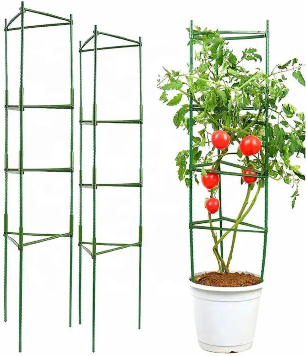 Relaxdays plantenklimrek set van 2, HxB: 180 x 50 cm, plantensteun voor klimplanten, vrijstaand, metaal, zwart