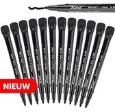Bablue Whiteboard Stiften - Whiteboard Marker - 12 Stuks - Zwart - Magnetische Markers Set - Stift Magnetisch - Stiften Kinderen - Stiften voor Volwassenen - Met Wisser