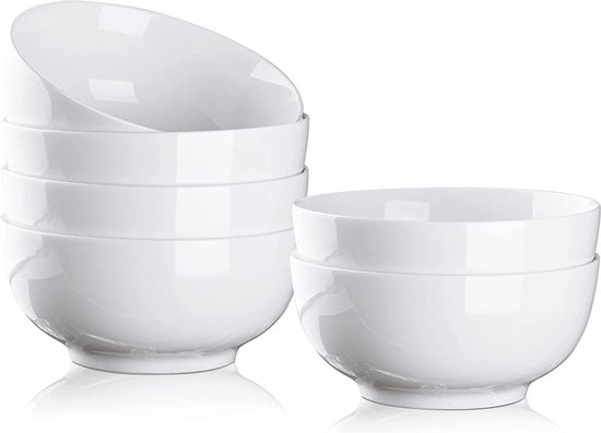 CSYY Ceramic salad bowl, 2 pieces, 1800 ml, large porcelain salad bowl or soup bowl, 21 cm, blue