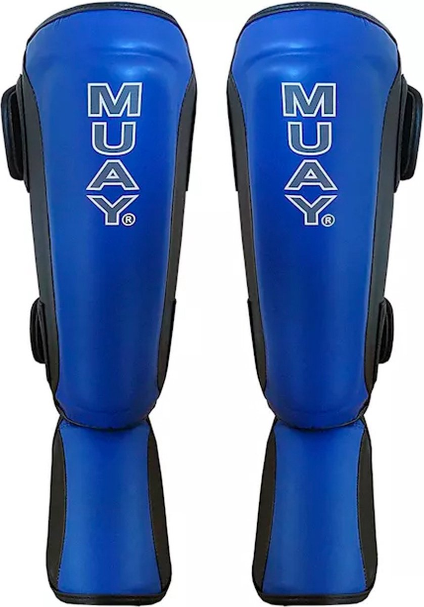 Muay Shin & Instep Premium blauw/zwart XL