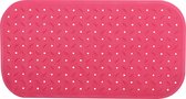 MSV Douche/bad anti-slip mat badkamer - rubber - fuchsia roze - 36 x 65 cm - met zuignappen