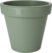 Pro Garden Cache-pot/pot de fleurs Botanic - Jardin extérieur - plastique - vert - Dia 35 cm - rond