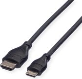 ROLINE Monitorkabel HDMI High Speed met Ethernet, HDMI Male - Mini HDMI Male, 2 m