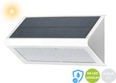 Solar Buitenlamp (Wit licht 4000k) - Kleur wit ABS - UV bestendig - 48 Leds - Zonnepaneel - Led verlichting - Verstraler Buitenlamp - Bewegingssensor - Volledig op Zonne-energie - 2023 model