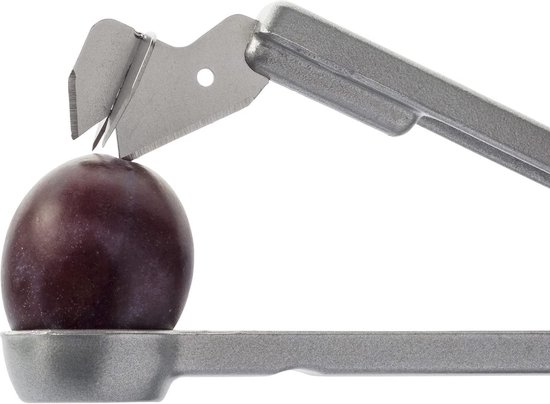 1 kersen- + 1 pruimenontsteker voor keukenkant-en-klaar ontpte vruchten, aluminium, voedselveilig gecoat, roestvrij stalen lemmet, Kernex en Steinex, zilver, 401022E6 van Westmark — afbeelding 4