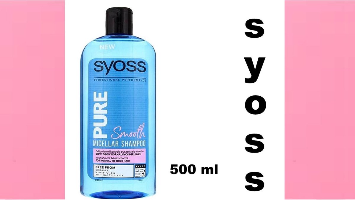 SYOSS Pure lisse micellaire Shampooing - Sans Siliconen - Value Pack 3 x  500 ml | bol