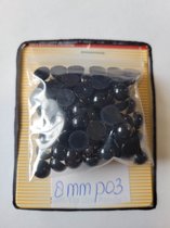 Parels voor voorwerpen (bv. beer) te beplakken - 2 zakjes - 8mm - zwart