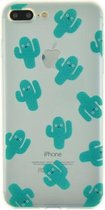 GadgetBay Doorzichtig cactus TPU hoesje iPhone 7 Plus 8 Plus case cover