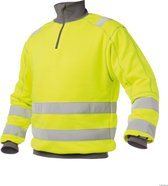 Dassy Denver Hoge zichtbaarheidssweater 300376 - Fluogeel/Cementgrijs - 4XL