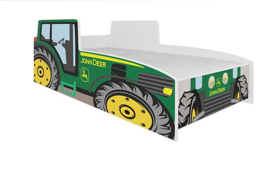 Tractor Green - Peuterbed met Matras - Kinderbed - Juniorbed 160 x 80 cm - Groen - Maxi Huis