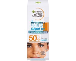 Garnier Ambre Solaire Zonnebrand Face invisible Serum super UV, SPF 50+, 30 ml