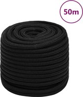 vidaXL - Werktouw - 16 - mm - 50 - m - polyester - zwart
