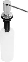 Distributeur de savon de comptoir REA, encastrable, rond, 330 ml, Chrome