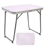 Table de camping HIXA Aktive - Table de camping - Pliable - Poignée - Wit - 60x40x50cm - Acier