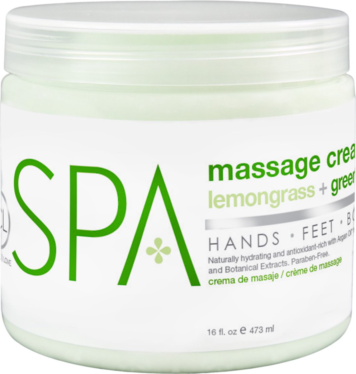 BCL SPA - Massage Cream Lemongrass+Green Tea - 473 ml