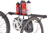 PRO Bike Tool Indoor-fietsstandaard en rek - schuifwandbevestiging voor 2 fietsen met accessoireplank voor thuis of garage - zware haken en rekensysteem.
