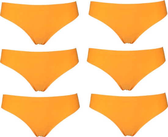 6-pack J&C Naadloze dames string 1701 Oranje - maat XL (valt klein)