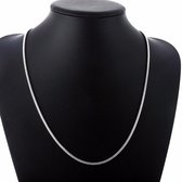Velini jewels-2.1mm breed Slang halsketting-925 Zilver Ketting- 50 cm + 5cm verlensgstuk -Anker sluiting