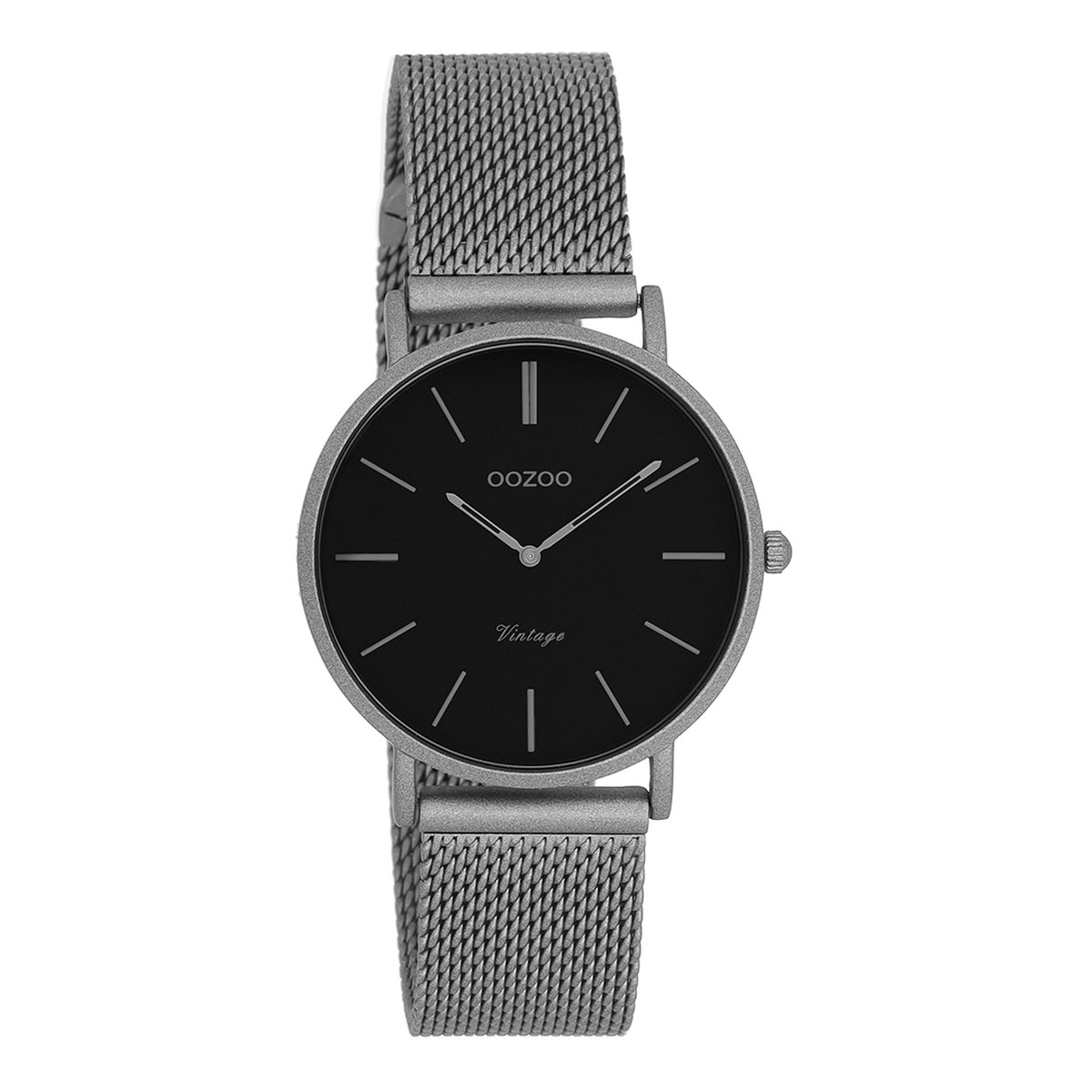 OOZOO Vintage series - Titanium horloge met titanium metalen mesh armband - C9931 - Ø32