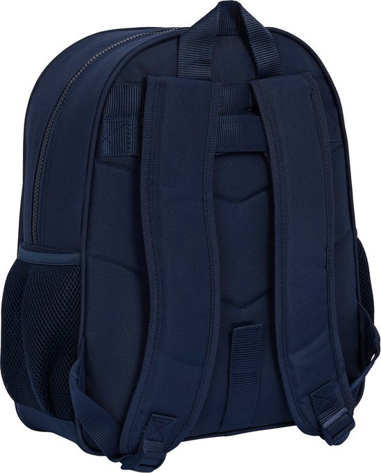 Safta F.C. BARCELONA BLACK - Mochila Escolar con Carro, Ideal para Niños de Diferentes Edades, Cómoda y Versátil, Calidad y Resistencia, 33x15x43 cm, Color Negro