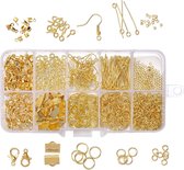Oorbellen maken - Sieraden maken set - Sieraden maken volwassenen pakket - Sieraden maken starterspakket - Goudkleurig