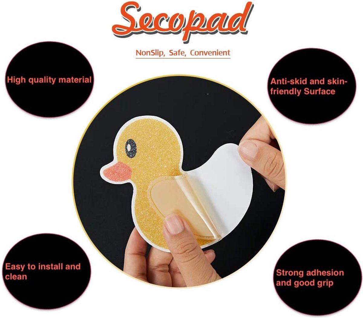Zelfklevende Antislip Stickers Sealskin Badbloem Vinyl 7 stuks Wit Zelfklevende Antislip Stickers Sealskin Badbloem Vinyl 7 stuks Wit