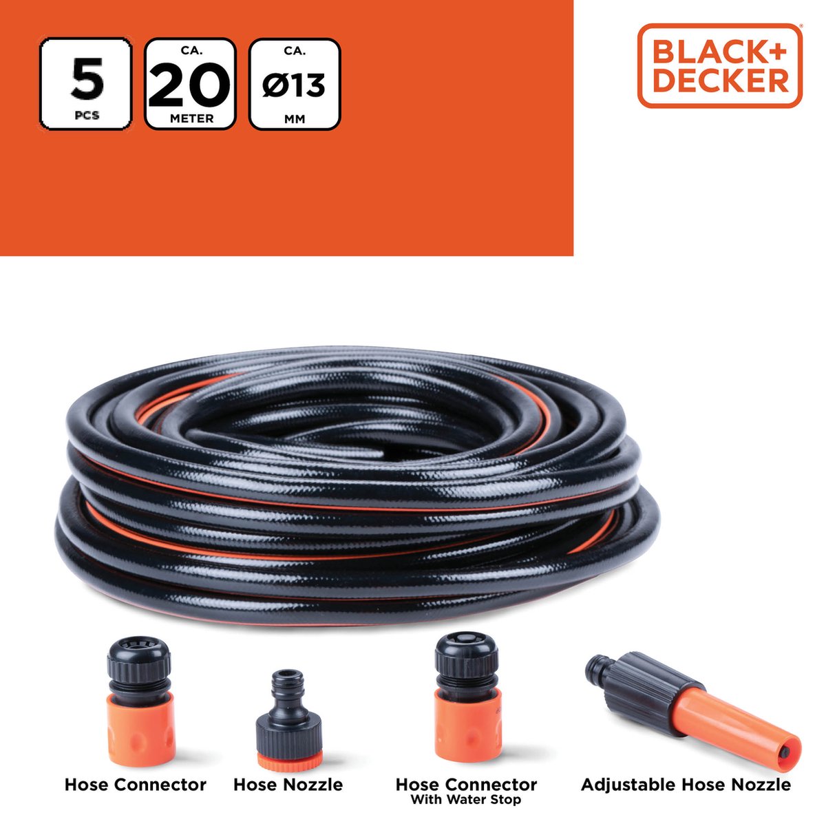 BLACK+DECKER Tuinslang met Koppelingen - Max. 6Bar thumbnail 4