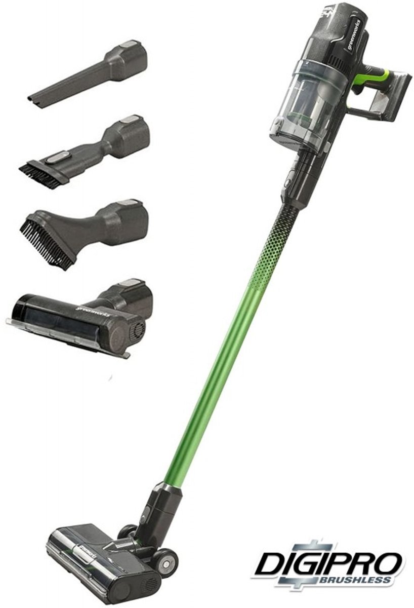 Bol.com greenworks stofzuiger 24 VOLT ACCU STEELSTOFZUIGER aanbieding